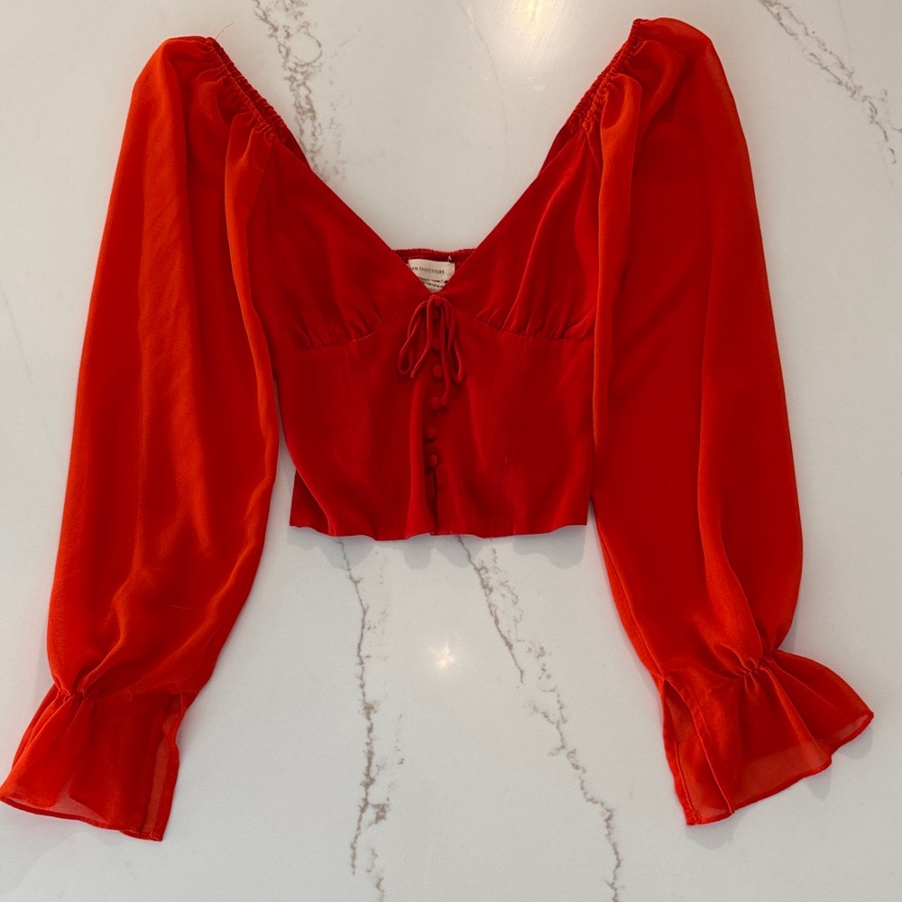 Urban Outfitters Vibrant Red Blouse